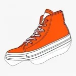 red-orange sneakers image